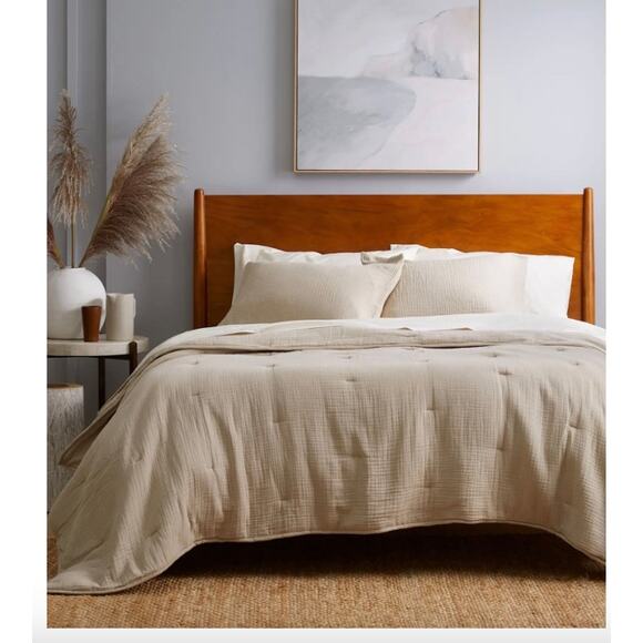 Quince Organic Airy Gauze Dream Quilt King/Cal King Ivory NWOT # K5 - Picture 3 of 4